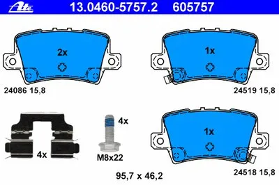 Комплект тормозных колодок, дисковый тормоз ATE купить