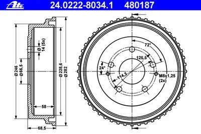 Тормозной барабан ATE купить