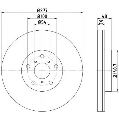 Тормозной диск HELLA PAGID купить