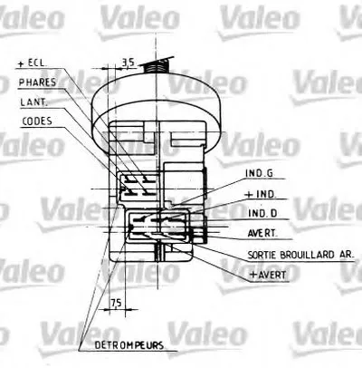 Выключатель на колонке рулевого управления VALEO купить