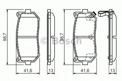 Комплект тормозных колодок, дисковый тормоз BOSCH купить