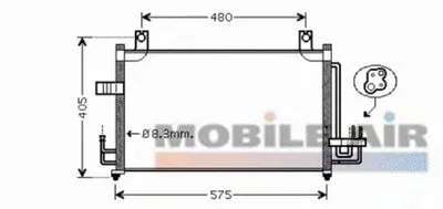 Конденсатор, кондиционер VAN WEZEL купить