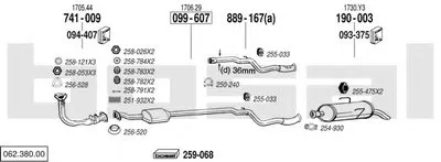 Система выпуска ОГ BOSAL купить
