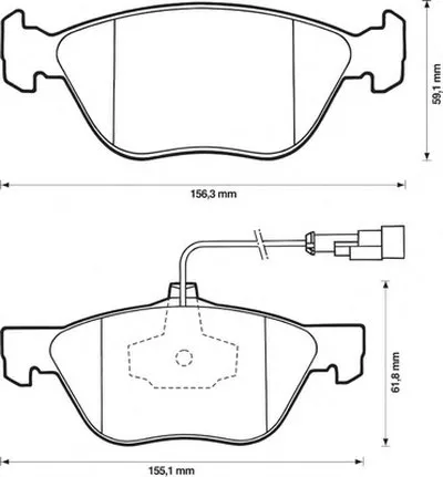 Комплект тормозных колодок, дисковый тормоз JURID купить