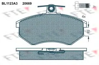 Комплект тормозных колодок, дисковый тормоз FTE купить