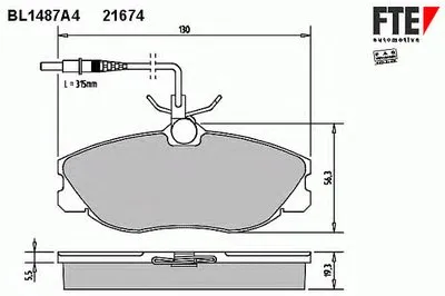 Комплект тормозных колодок, дисковый тормоз FTE купить