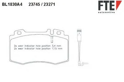 Комплект тормозных колодок, дисковый тормоз FTE купить