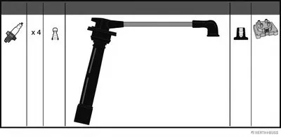 Комплект проводов зажигания HERTH+BUSS JAKOPARTS купить