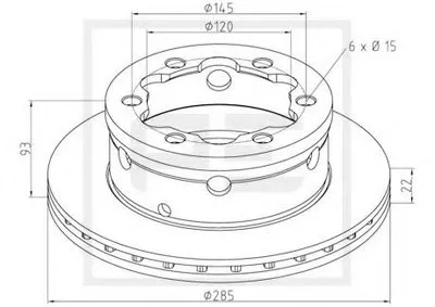 Тормозной диск PE Automotive купить
