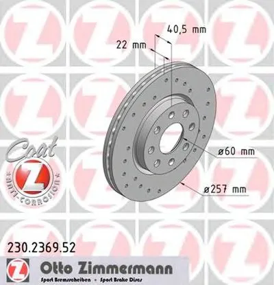 Тормозной диск SPORT BRAKE DISC COAT Z ZIMMERMANN купить