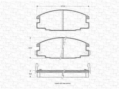 Комплект тормозных колодок, дисковый тормоз MAGNETI MARELLI купить