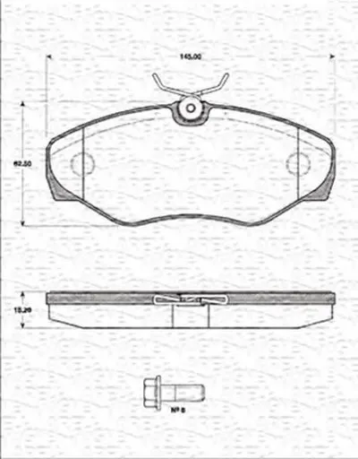 Комплект тормозных колодок, дисковый тормоз MAGNETI MARELLI купить