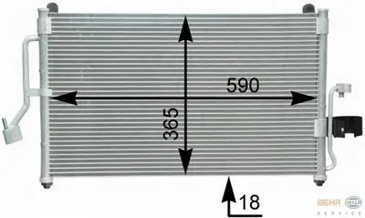 Конденсатор, кондиционер BEHR HELLA SERVICE купить