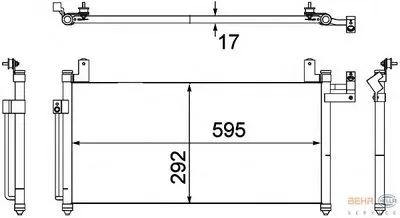 Конденсатор, кондиционер BEHR HELLA SERVICE купить