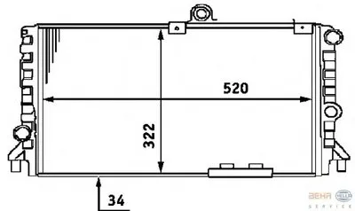 Радиатор, охлаждение двигателя BEHR HELLA SERVICE купить