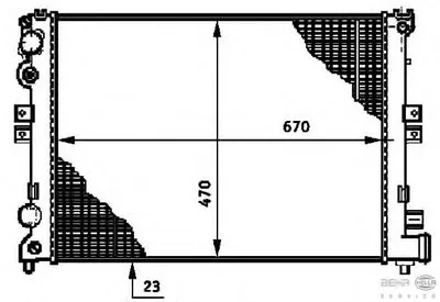 Радиатор, охлаждение двигателя BEHR HELLA SERVICE купить
