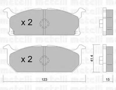 Комплект тормозных колодок, дисковый тормоз METELLI купить