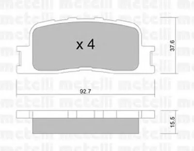 Комплект тормозных колодок, дисковый тормоз METELLI купить