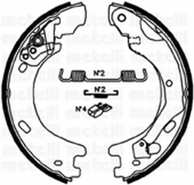 Комплект тормозных колодок, стояночная тормозная система METELLI купить