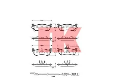 Комплект тормозных колодок, дисковый тормоз NK купить