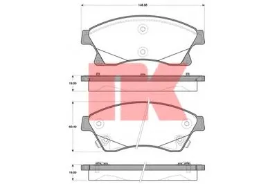 Комплект тормозных колодок, дисковый тормоз NK купить