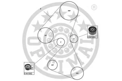 Комплект ремня ГРМ OPTIMAL купить