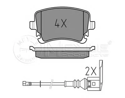 Комплект тормозных колодок, дисковый тормоз MEYLE купить