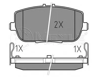 Комплект тормозных колодок, дисковый тормоз MEYLE купить