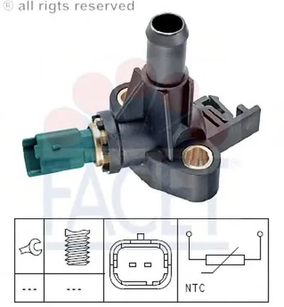 Датчик, температура охлаждающей жидкости; Датчик, температура охлаждающей жидкости; Датчик, температура охлаждающей жидкости FACET купить