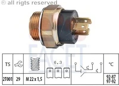 Термовыключатель, вентилятор радиатора FACET купить