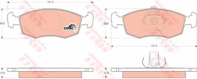 Комплект тормозных колодок, дисковый тормоз COTEC TRW купить