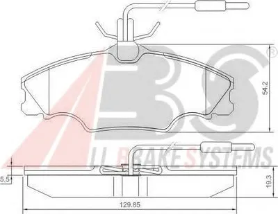 Комплект тормозных колодок, дисковый тормоз A.B.S. купить