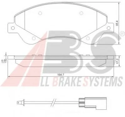 Комплект тормозных колодок, дисковый тормоз A.B.S. купить