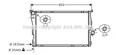 Радиатор, охлаждение двигателя AVA QUALITY COOLING купить