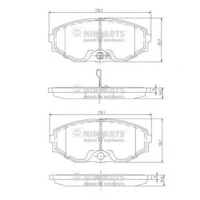 Комплект тормозных колодок, дисковый тормоз NIPPARTS купить