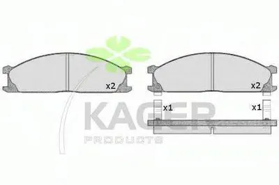 Комплект тормозных колодок, дисковый тормоз KAGER купить