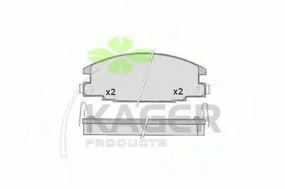 Комплект тормозных колодок, дисковый тормоз KAGER купить
