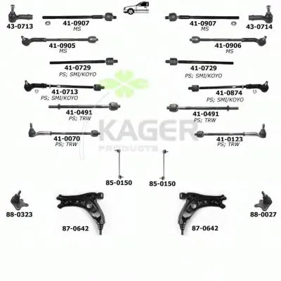 Подвеска колеса KAGER купить