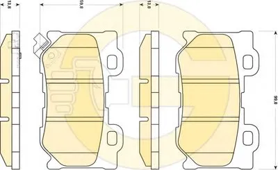 Комплект тормозных колодок, дисковый тормоз GIRLING купить