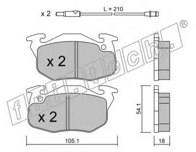 Комплект тормозных колодок, дисковый тормоз fri.tech. купить