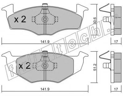 Комплект тормозных колодок, дисковый тормоз fri.tech. купить