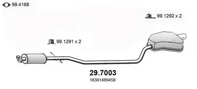 Глушитель выхлопных газов конечный ASSO купить
