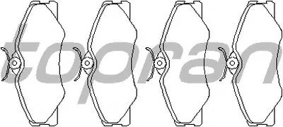 Комплект тормозных колодок, дисковый тормоз TOPRAN купить