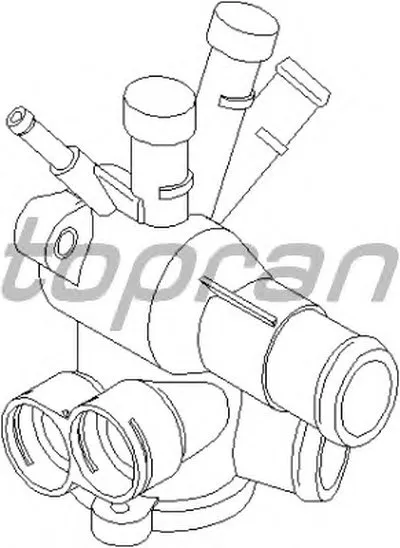 Фланец охлаждающей жидкости TOPRAN купить