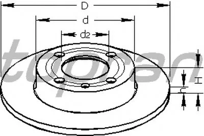 Тормозной диск TOPRAN купить