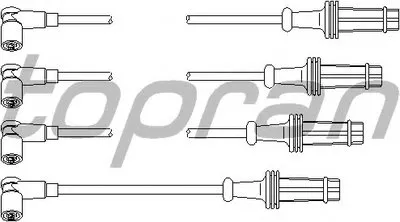 Комплект проводов зажигания TOPRAN купить
