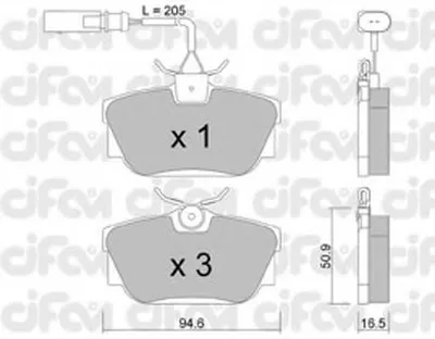 Комплект тормозных колодок, дисковый тормоз CIFAM купить