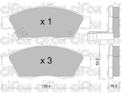 Комплект тормозных колодок, дисковый тормоз CIFAM купить