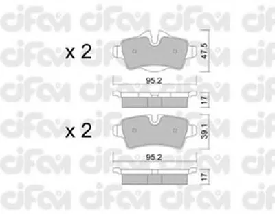 Комплект тормозных колодок, дисковый тормоз CIFAM купить