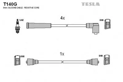 Комплект проводов зажигания TESLA купить